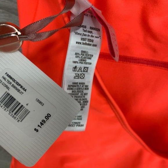 Ted Baker Pikaa Halter Swimsuit - Picture 5 of 11